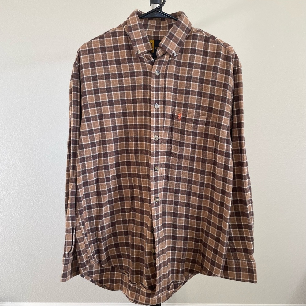 Browning Cotton Flannel Button Down Shirt Medium